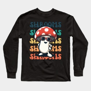 SHROOMS - Foraging - Fungi - Cottagecore - Retro Long Sleeve T-Shirt